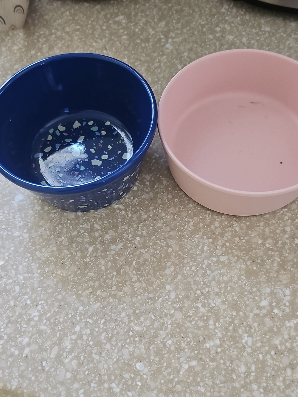 Gibson Blue  Mosaic Water Pet Bowl - Mosaic Royal Blue And Soft Pink Food Bowl